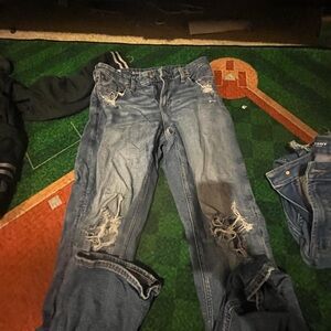 American Eagle Outfitters Ripped Blue Boyfriend Jeans